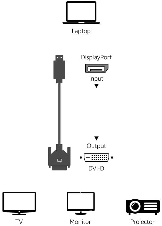Cavo Monitor DisplayPort Maschio a DVI Maschio Passivo 3m Nero TECHLY - immagine 3
