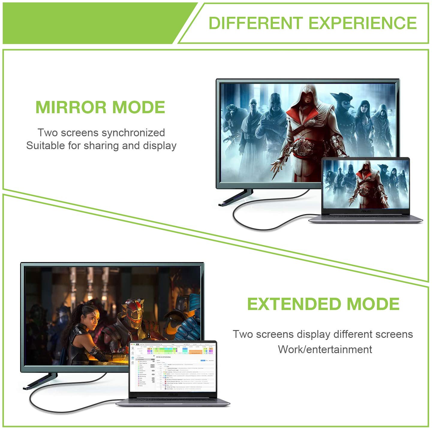 Cavo Ottico Attivo DisplayPort 1.4 Active Optical Cable 8K@60Hz 32.4 Gbps Connettori a Scatto 10m TECHLY - immagine 3