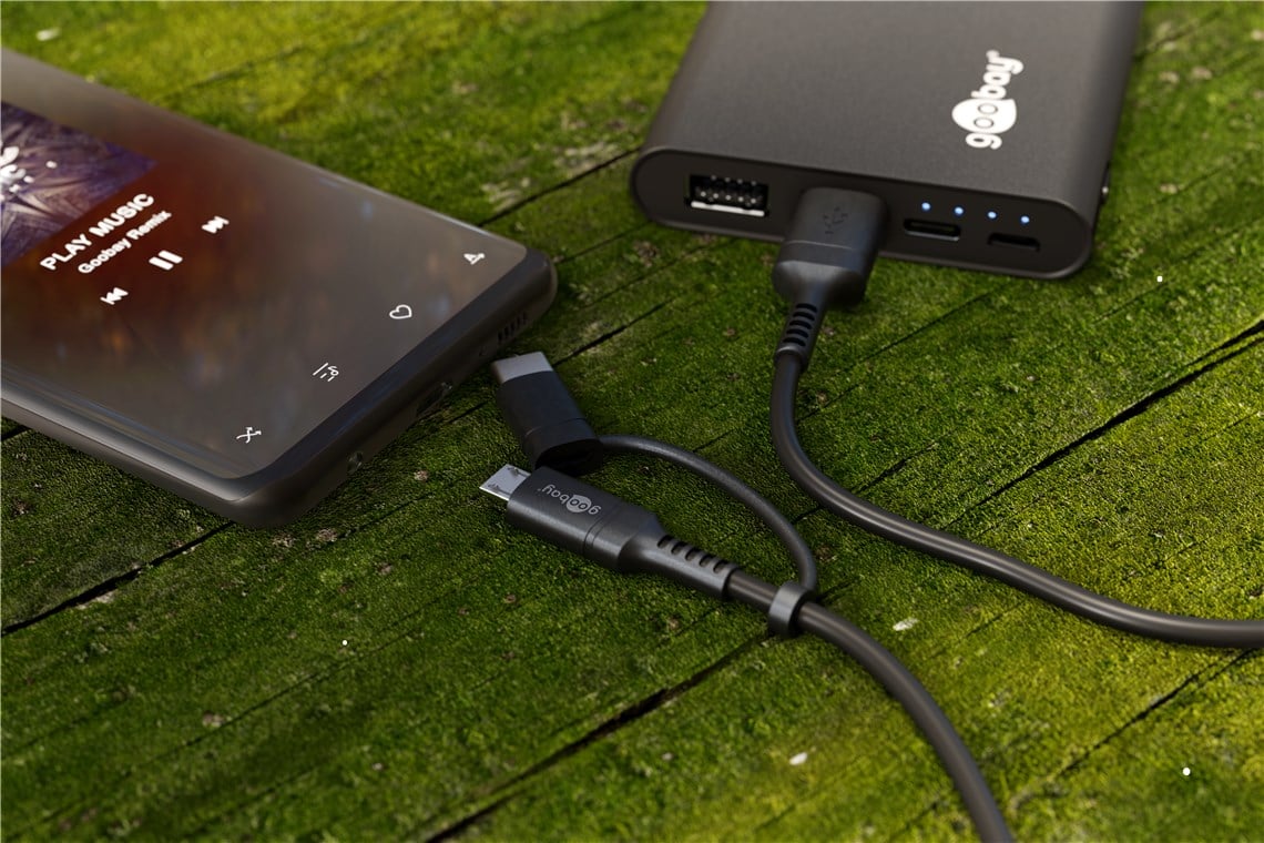 Cavo USB A / Micro B con Adattatore USB-C GOOBAY - immagine 3