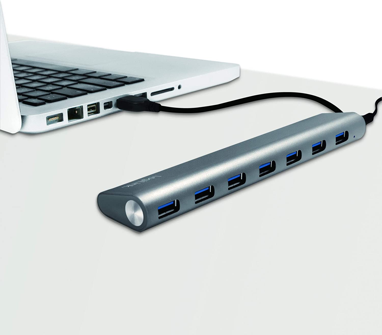 Hub USB 3.0 SuperSpeed 7 porte Alluminio Silver LOGILINK - immagine 4