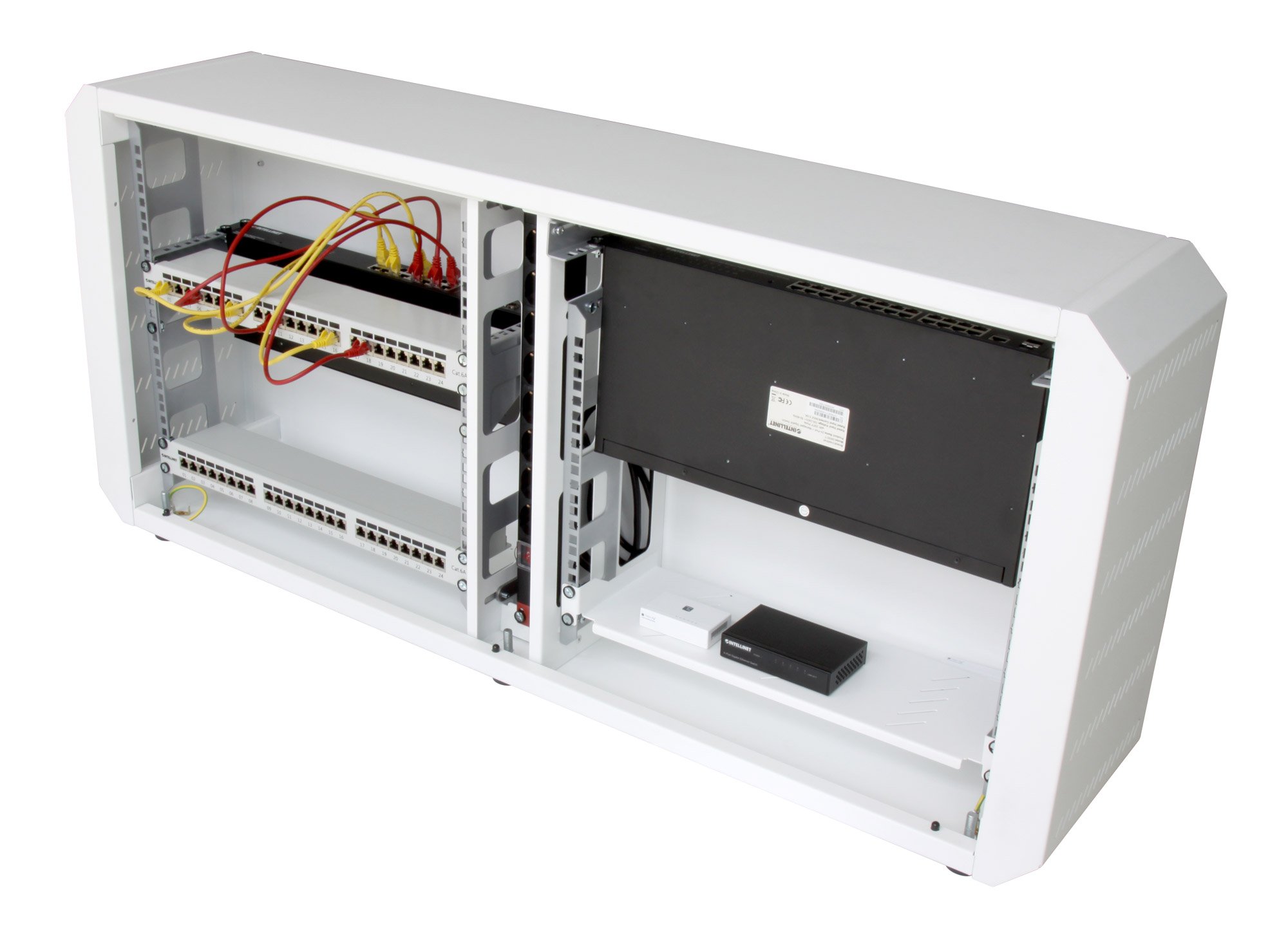 Armadio rack 19'' Ghost con porta cieca Bianco TECHLY PROFESSIONAL - immagine 4