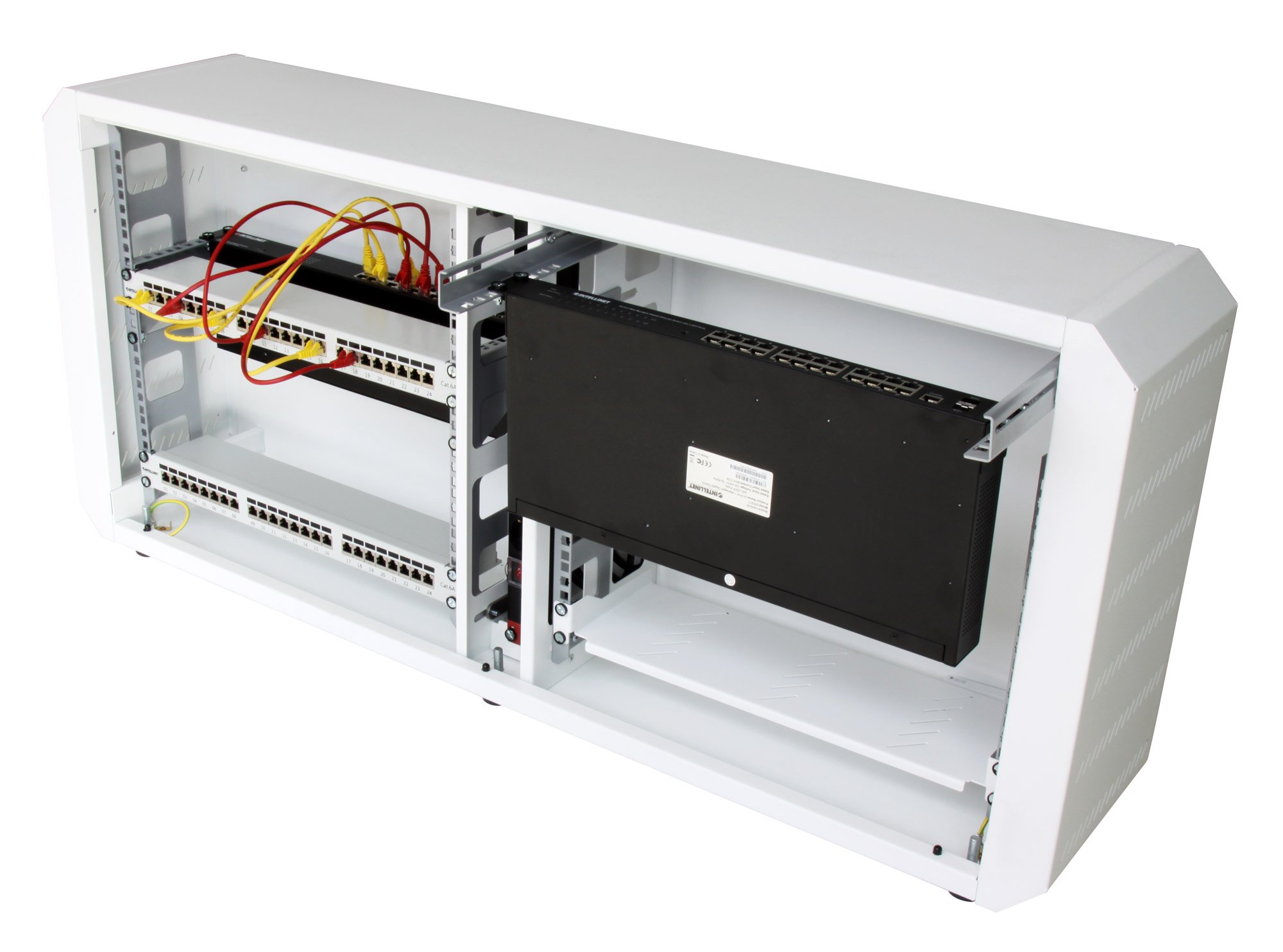 Armadio rack 19'' Ghost con porta grigliata Bianco TECHLY PROFESSIONAL - immagine 3