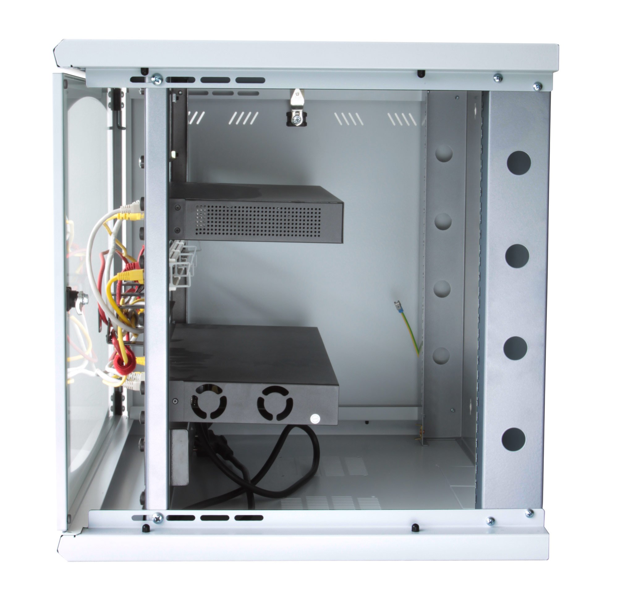 Armadio Rack 19'' a muro 13 unità sezione unica prof. 500mm Nero TECHLY PROFESSIONAL - immagine 4