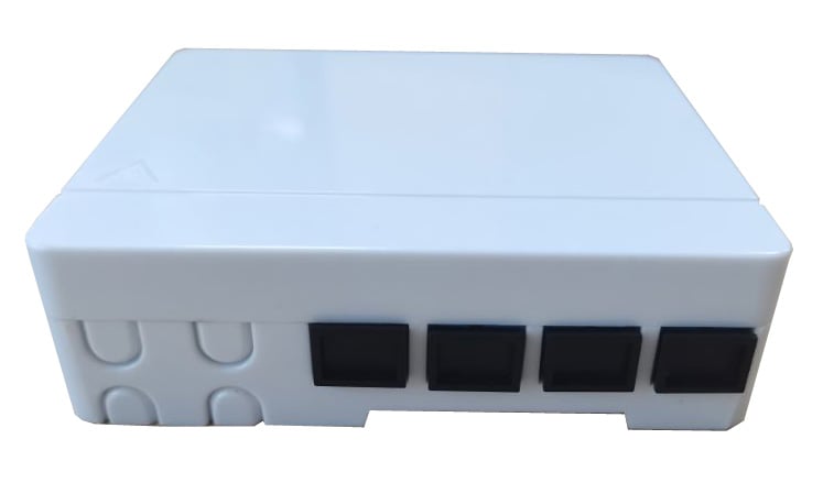 Scatola di connessione indoor FTTH per 4 fibre, 4 adattatori, IP20, muro o guida Din TECHLY PROFESSIONAL - immagine 3