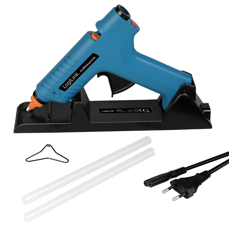 Pistola per Colla a Caldo Wireless, 80W, con supporto, blu LOGILINK - immagine 4