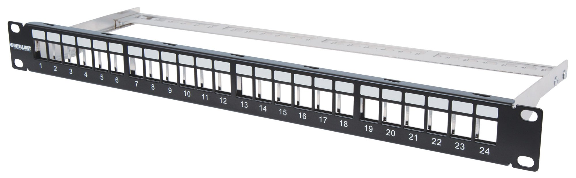 Pannello Patch Modulare Senza Frutti 24 Posti Nero INTELLINET - immagine 4