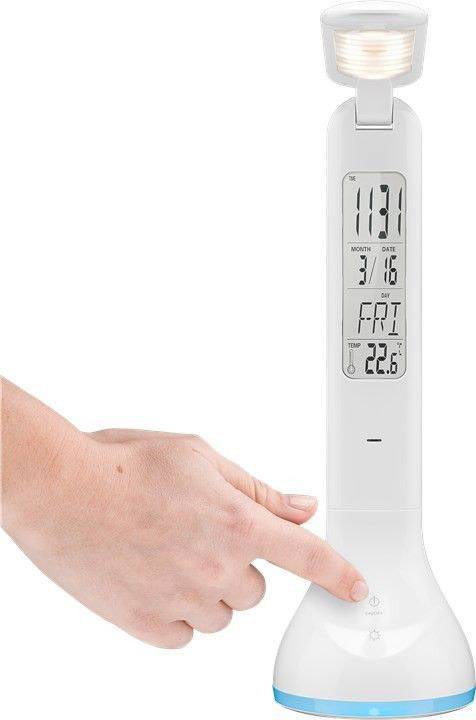 Lampada a LED da Tavolo Ricaricabile con Calendario e Orologio GOOBAY - immagine 4
