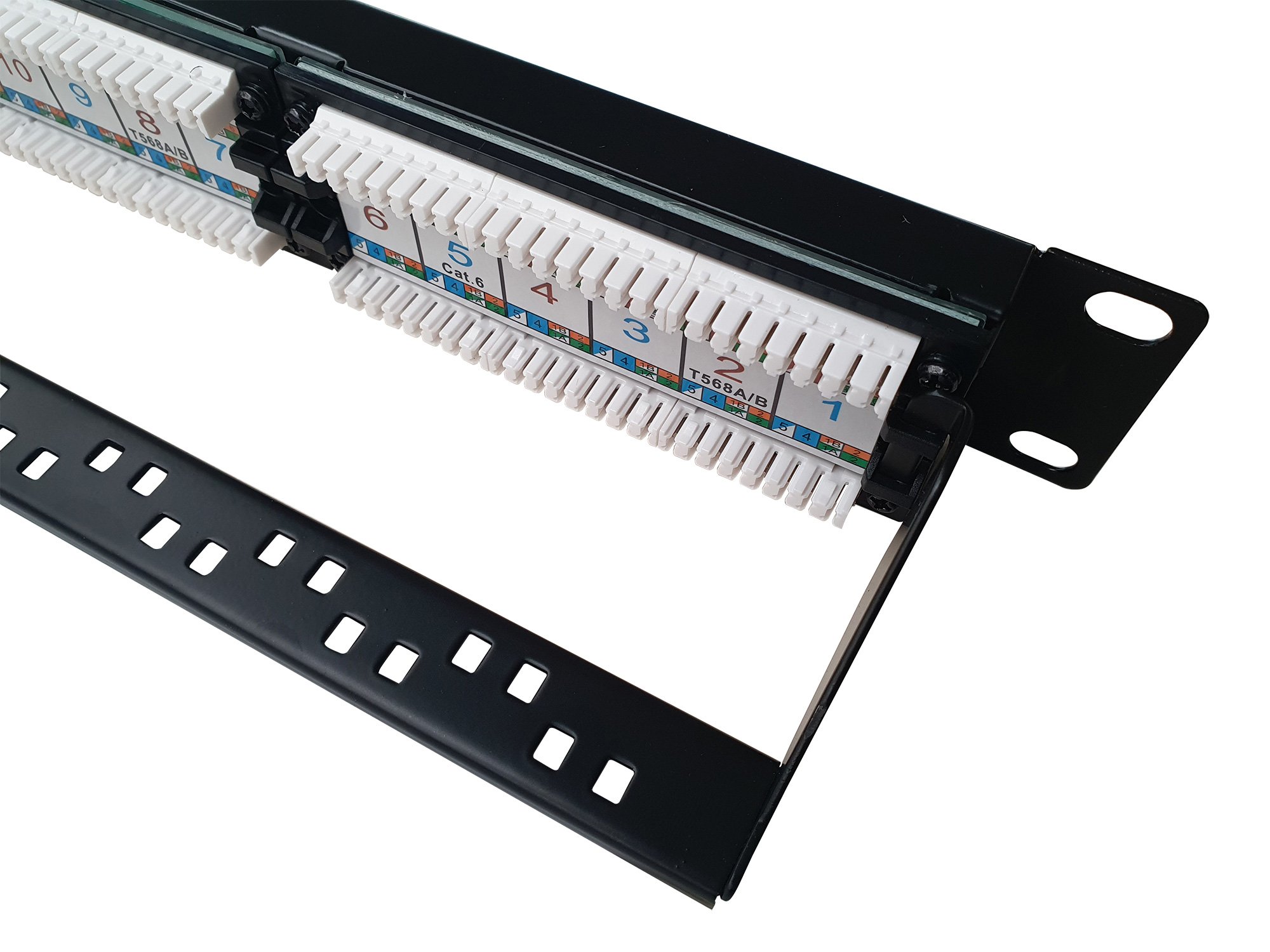 Pannello Patch UTP 24 Posti RJ45 Cat.6 con barra gestione cavi TECHLY PROFESSIONAL - immagine 4