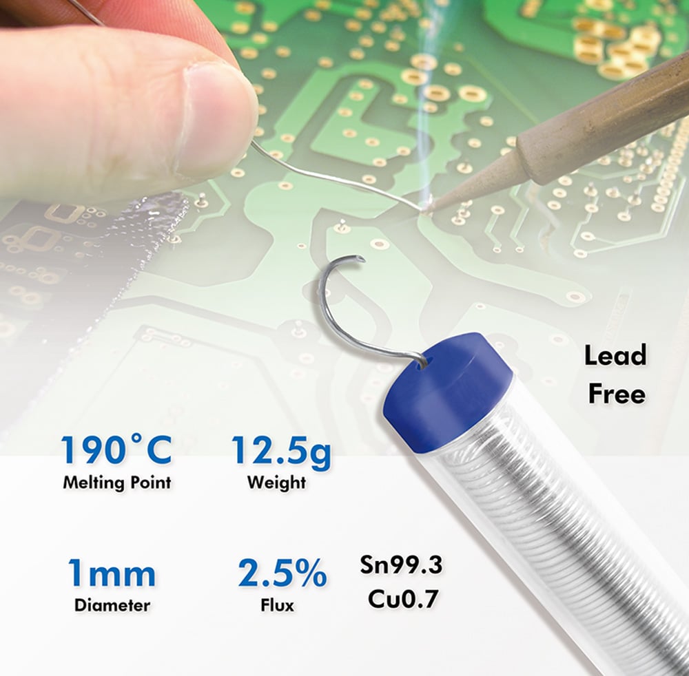 Stagno in Dispenser ø 1 mm Senza Piombo Rame 0,7% 12,5g LOGILINK - immagine 4