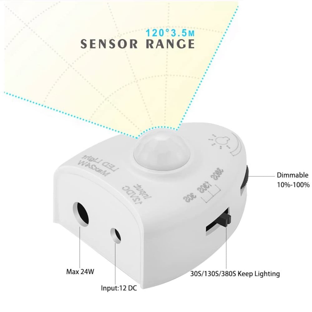 Striscia LED Sensore di Movimento e Alimentatore per il Letto 1,2m TECHLY - immagine 4