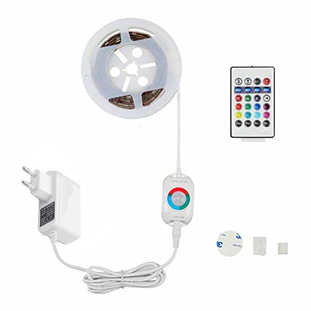 Striscia LED RGB Multicolore con Sensore di Movimento Telecomando 1,5m TECHLY - immagine 4