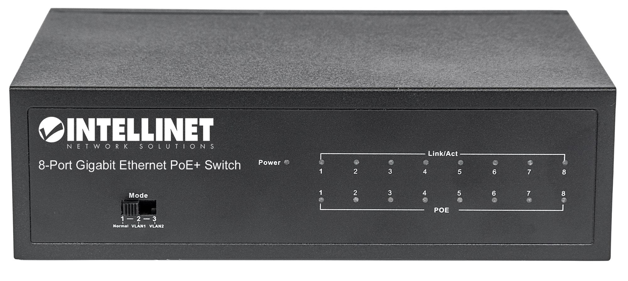Switch Gigabit Ethernet 8 Porte PoE+ INTELLINET - immagine 4