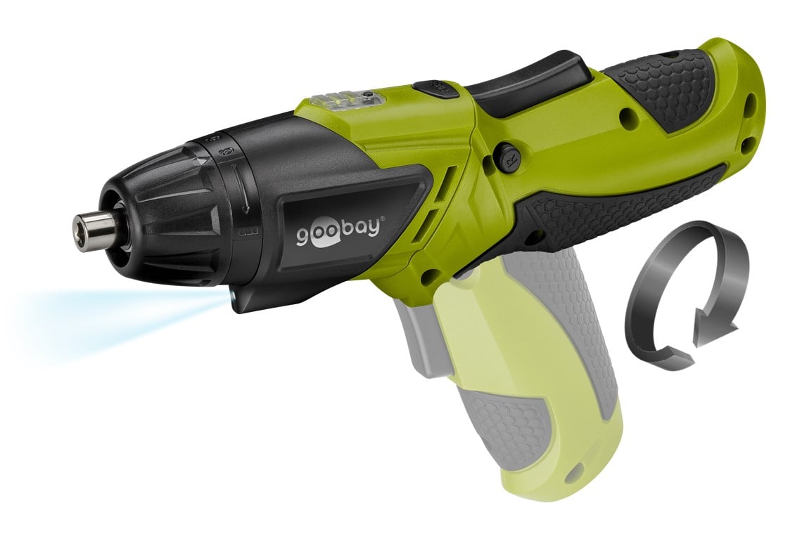 Trapano Professionale Avvitatore a Batteria 3,6V con Luce LED GOOBAY - immagine 4