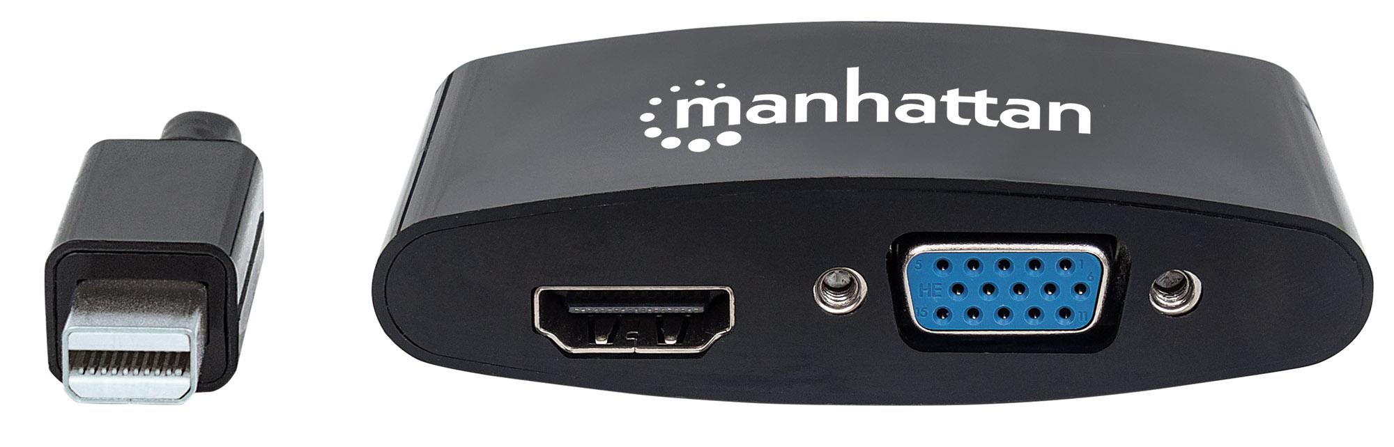 Adattatore Mini DisplayPort 2-in-1 4K HDMI VGA MANHATTAN - immagine 4