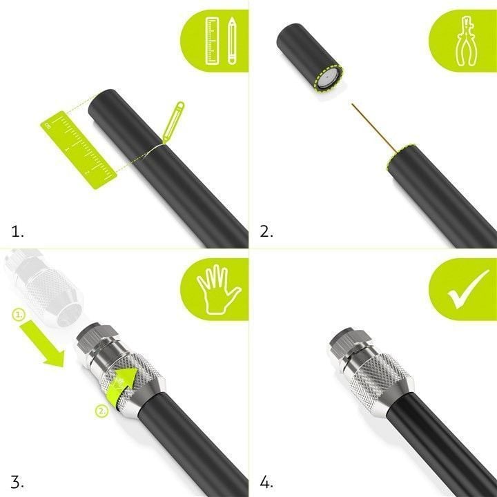 Confezione 10 Adattatori F per Cavi Diametro 7,2/7,4mm GOOBAY - immagine 4