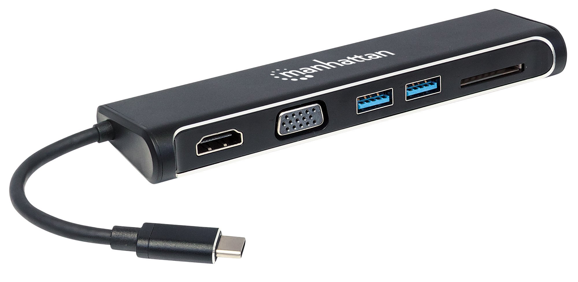 Convertitore USB-C™ a HDMI / VGA Docking Station 4-in-1 MANHATTAN - immagine 4