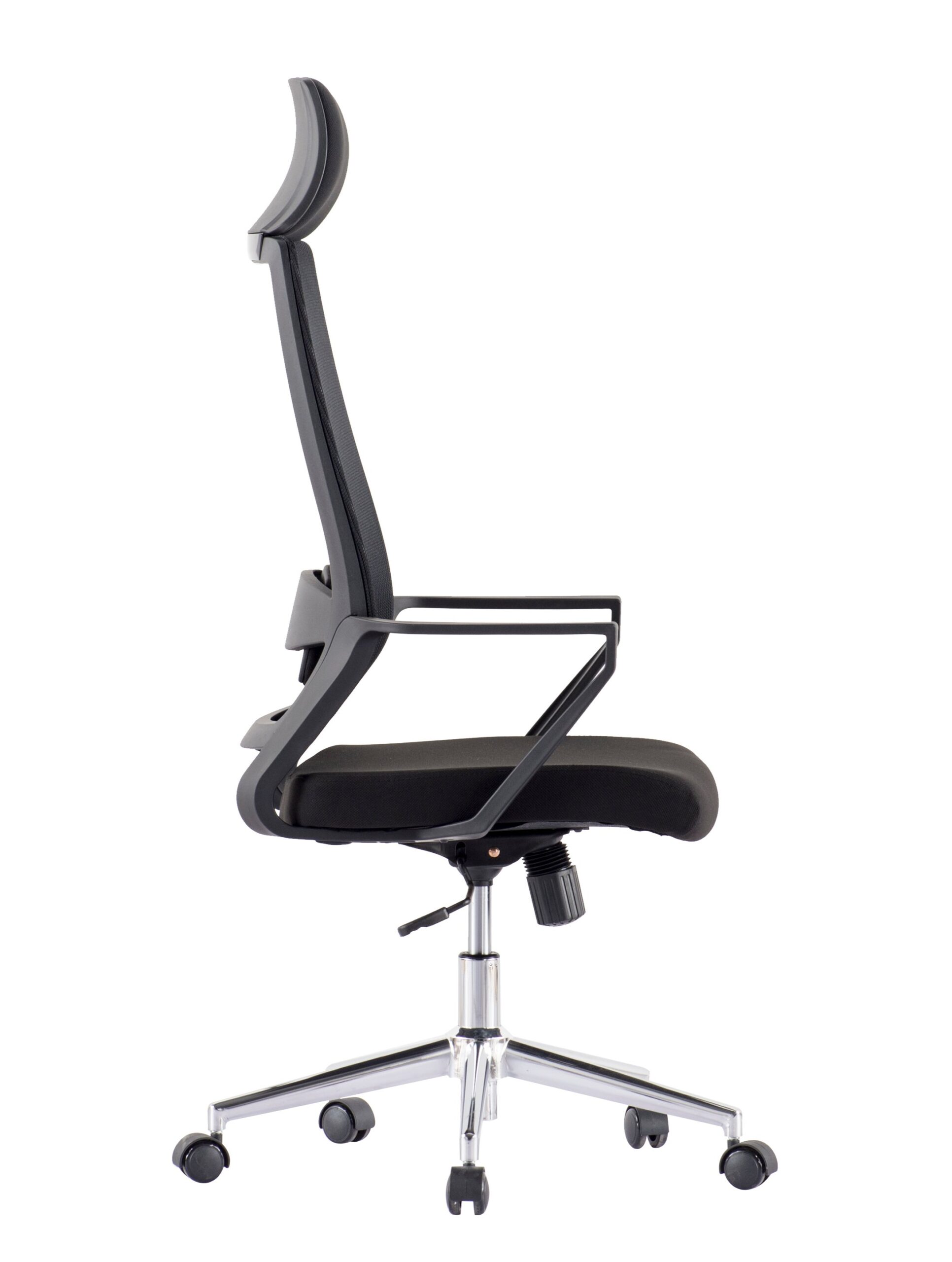 Sedia per Ufficio con Schienale Alto e Base Cromata Nero TECHLY - immagine 4