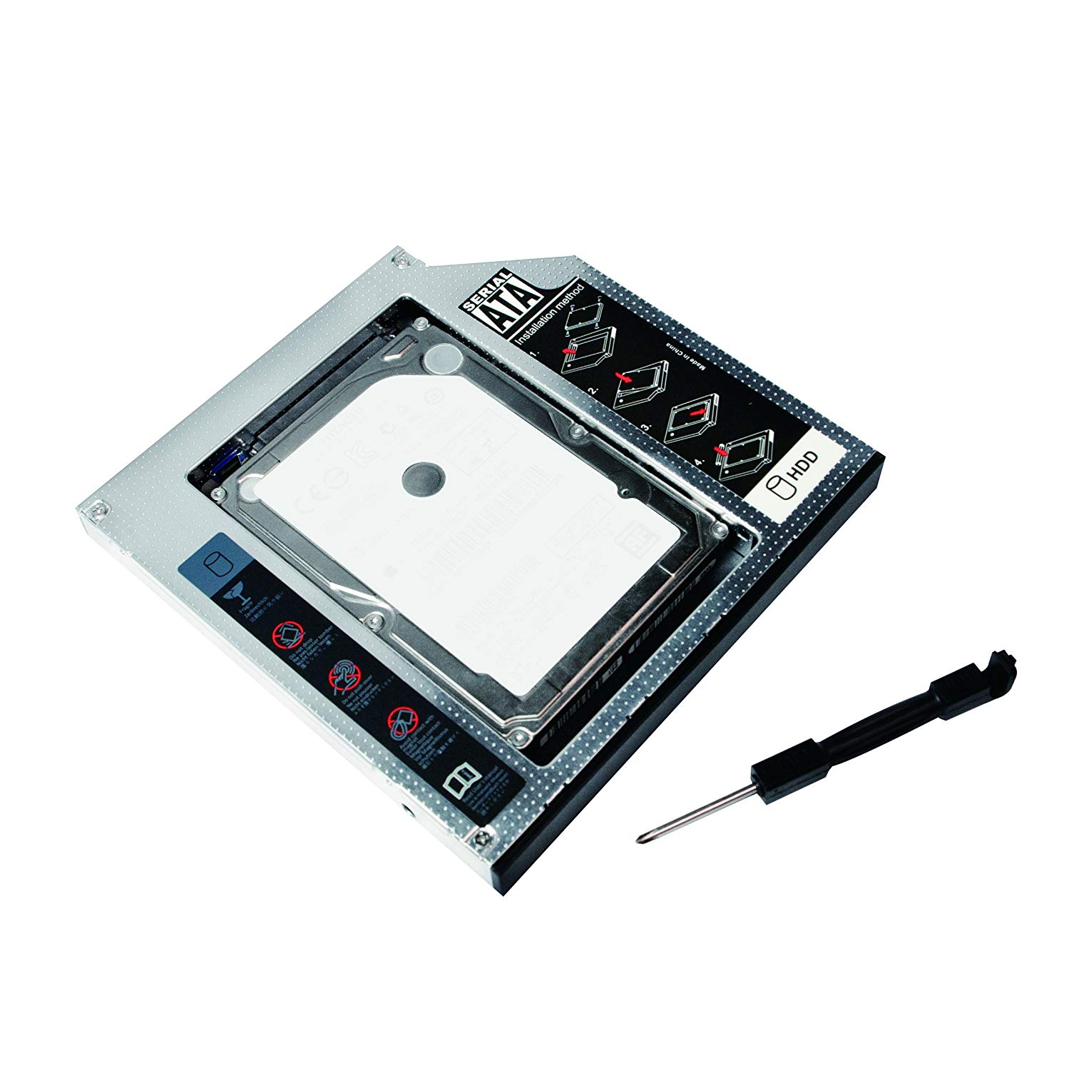 Adattatore SATA HDD Caddy per HDD/SSD da 9,5mm Nero LOGILINK - immagine 4