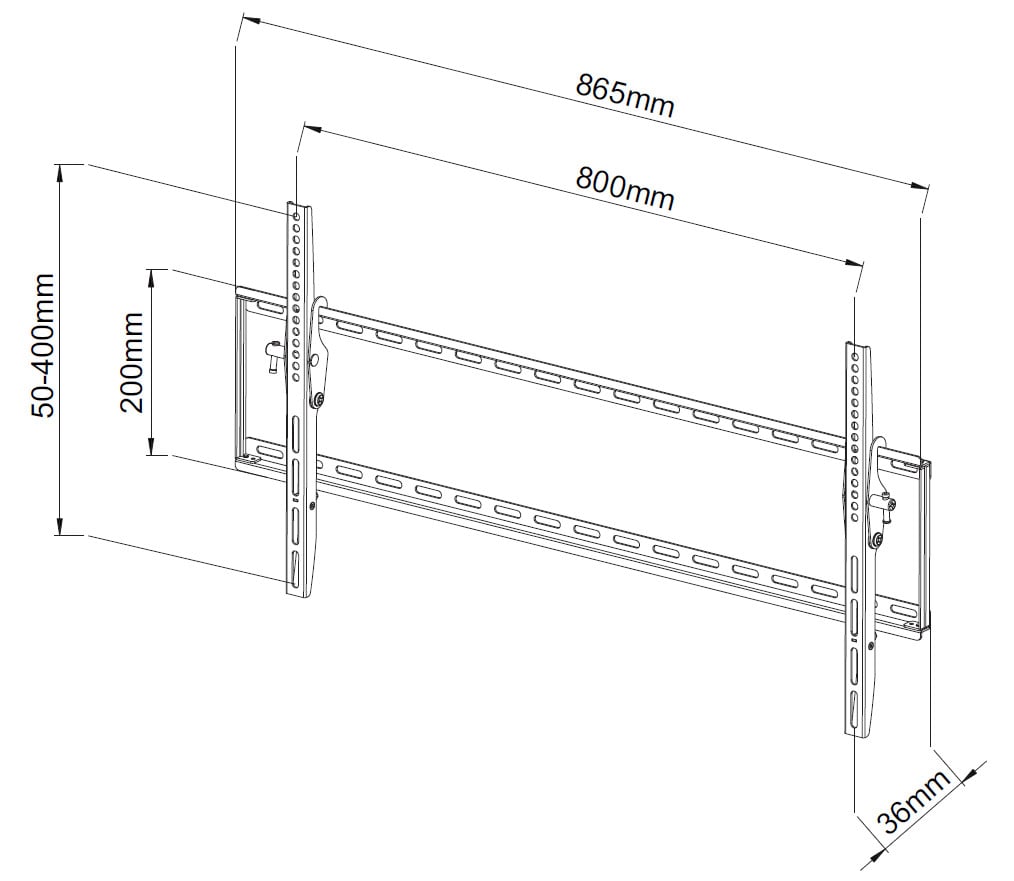 Staffa a Muro Inclinabile TV LED LCD 42-80'' TECHLY - immagine 4