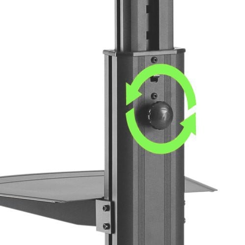 Supporto a Pavimento con Mensola Trolley TV LCD/LED 32-65'' TECHLY - immagine 4