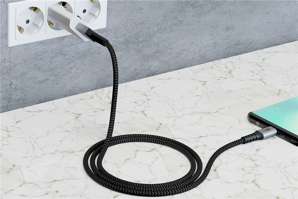 Cavo USB-C™ a USB A Connettori in Metallo e Rivestimento Tessuto 2,0m GOOBAY - immagine 4