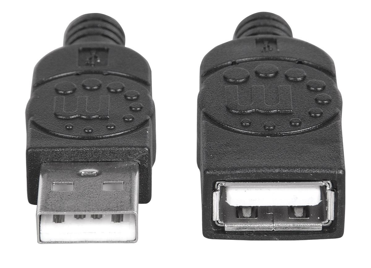 Cavo prolunga USB 2.0 Hi-Speed 1m Nero MANHATTAN - immagine 4