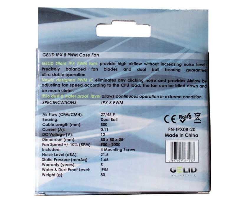 Ventola Industriale IPX 80x80x25 IP56 PWM GELID SOLUTIONS - immagine 4