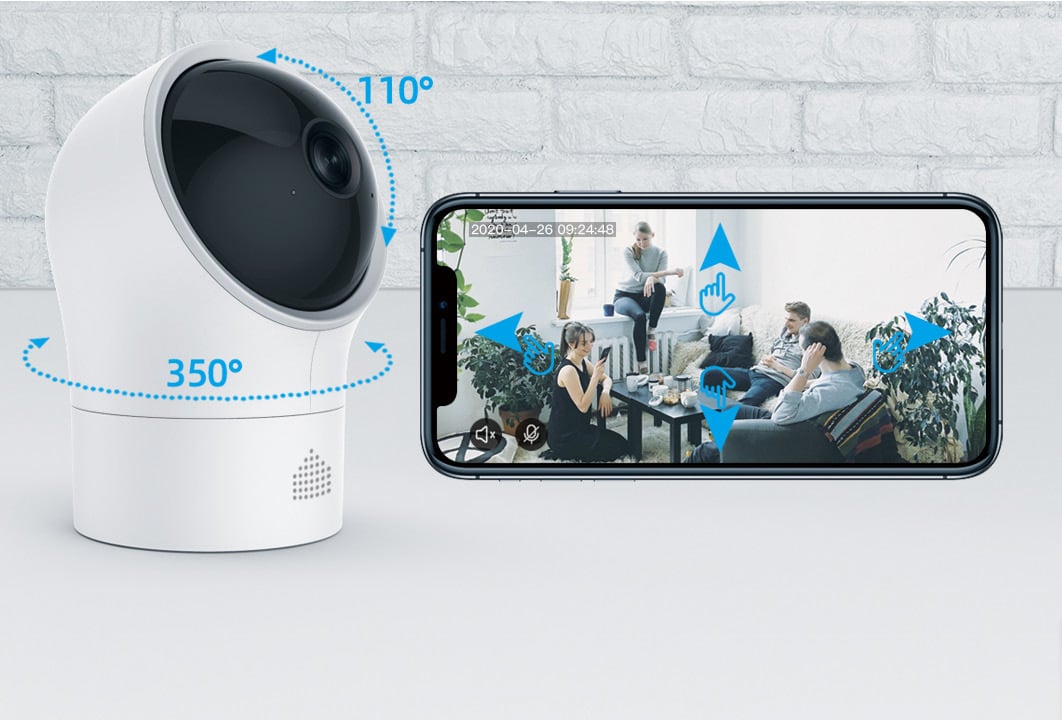 Telecamera WiFi Pan/Tilt da Interno 1080p CHUANGO - immagine 4