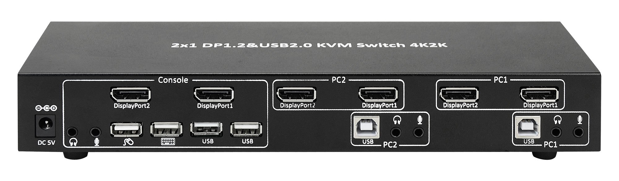 Switch KVM 2 porte DisplayPort1.2 per doppio Monitor TECHLY - immagine 3