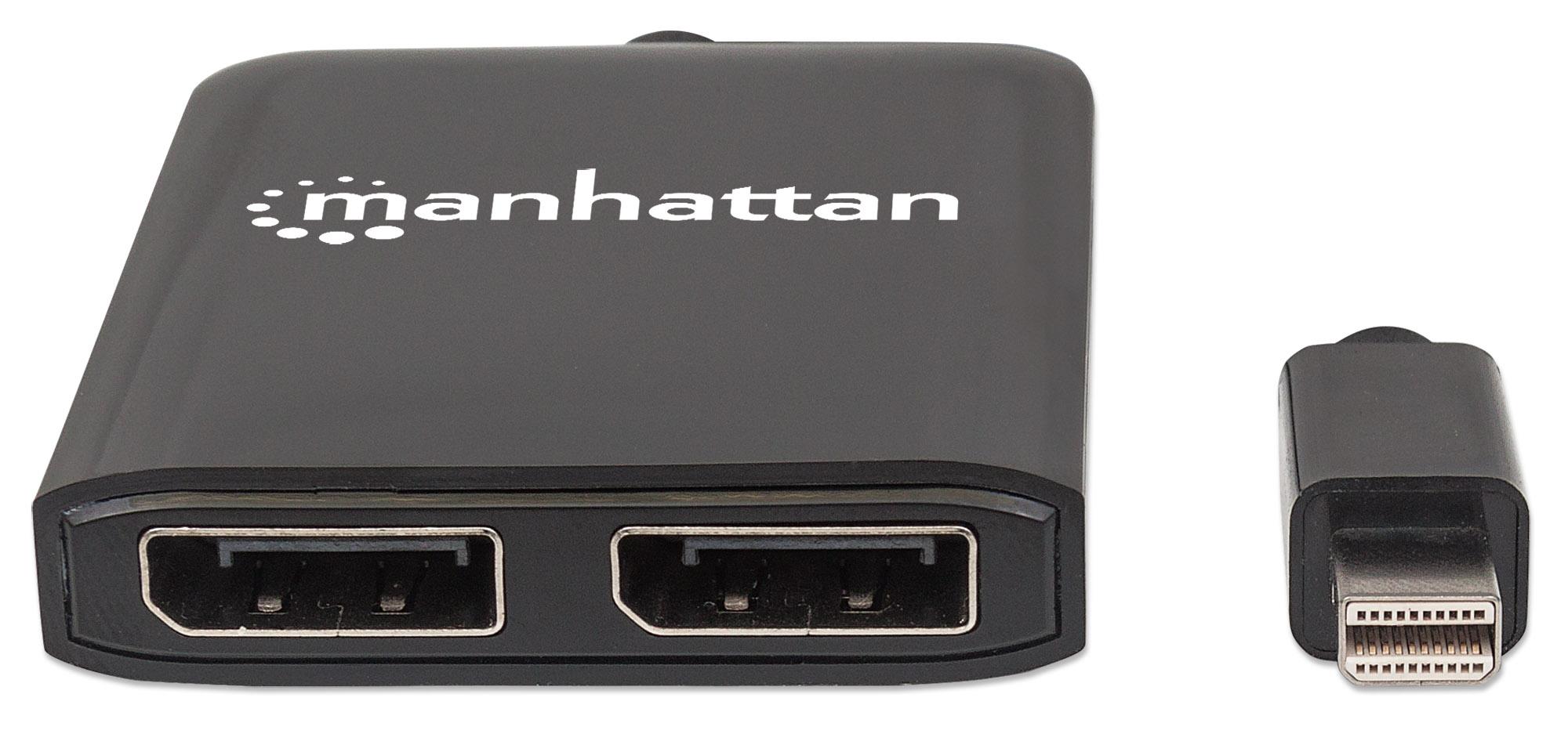 Splitter Hub Mini DisplayPort a 2 porte DisplayPort con MST MANHATTAN - immagine 4