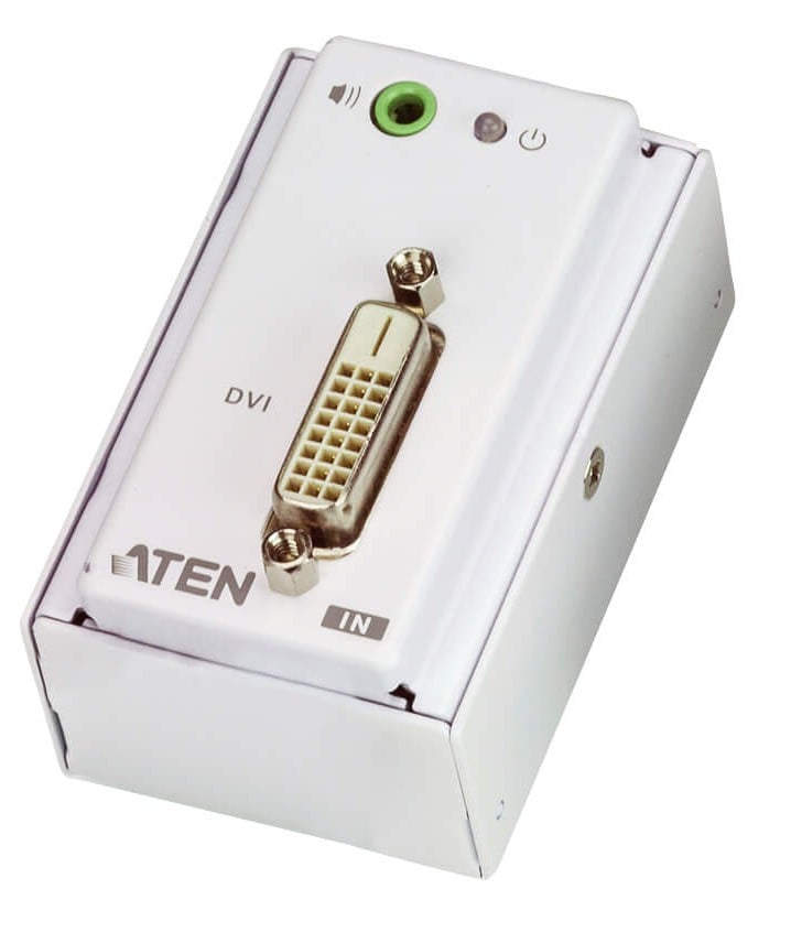 Estensore DVI/Audio Cat5 con piastra a parete 1920x1200 a 40m, VE607 ATEN - immagine 4