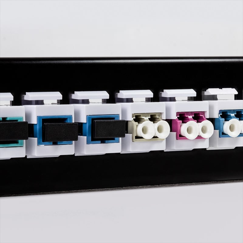 Giunto Fibra LWL LC Duplex Multimodale per Keystone Acqua e Bianco LOGILINK - immagine 4
