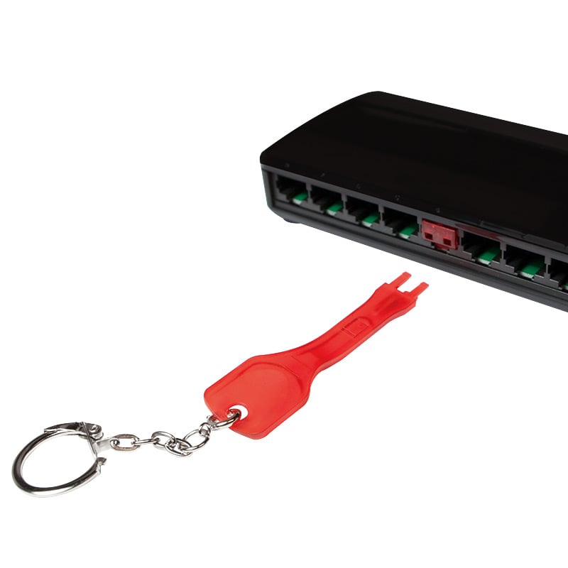 Blocca porte RJ45 rosso 10 serrature e 1 chiave LOGILINK - immagine 4