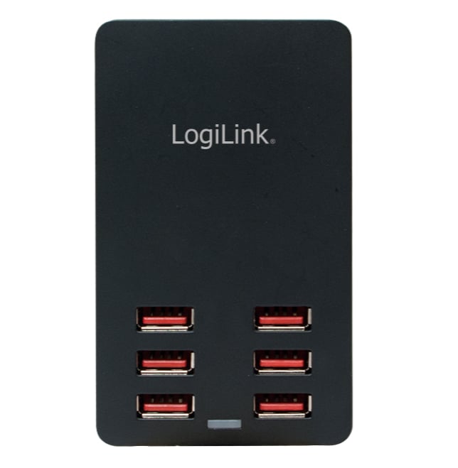 Caricatore da Tavolo a 6 porte USB 32W Nero LOGILINK - immagine 4