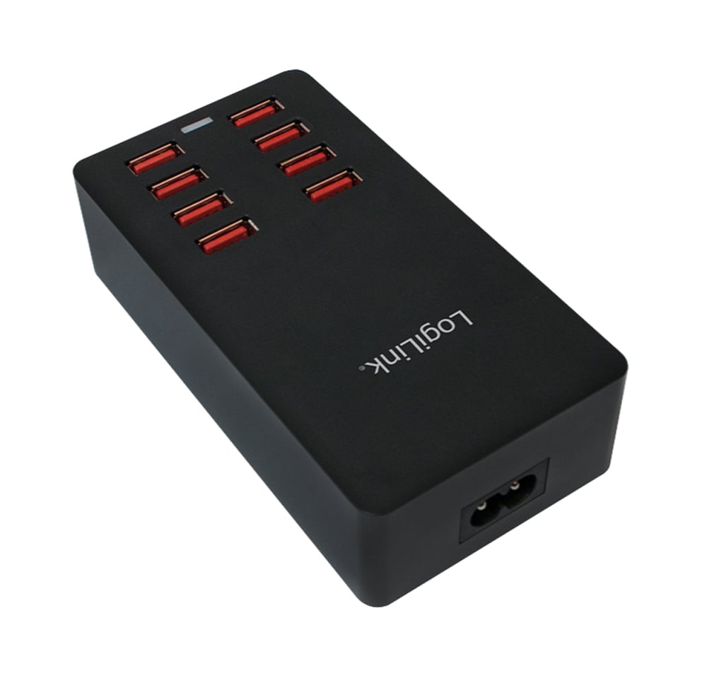 Caricatore da Tavolo a 8 porte USB 44W Nero LOGILINK - immagine 4