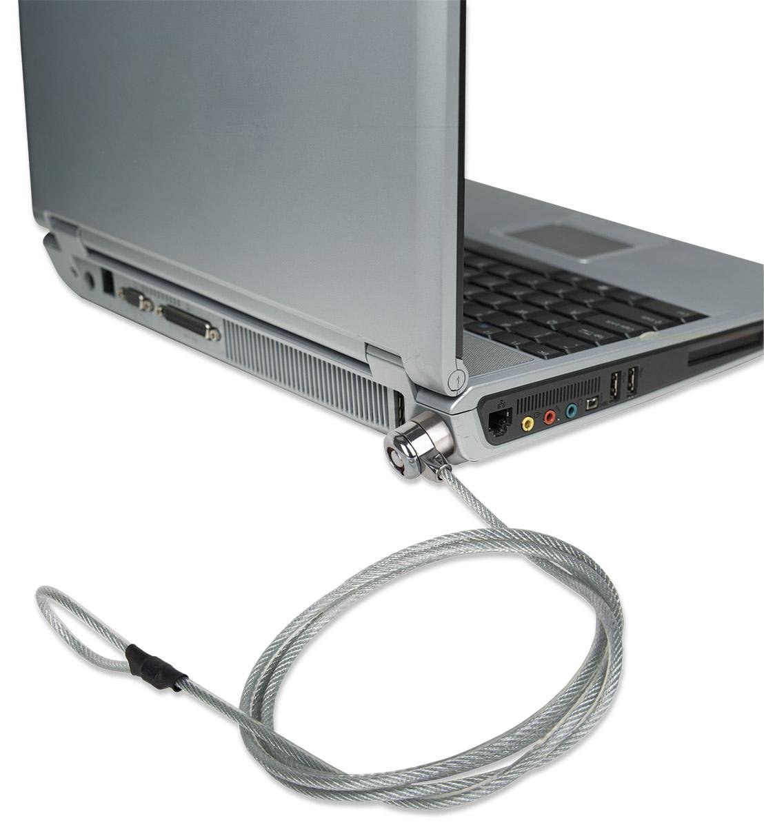 Cavo di Sicurezza in Acciaio con Lucchetto per Notebook e due Chiavi TECHLY - immagine 4