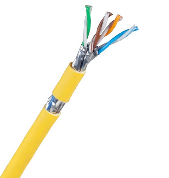 Matassa S/FTP Cavo Cat.7A 100m Rigido PIMF Giallo OEM - immagine 4