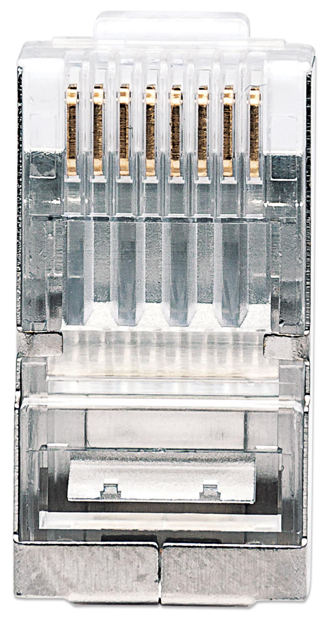 Confezione da 100 Plug Modulari RJ45 Cat.5e STP INTELLINET - immagine 4