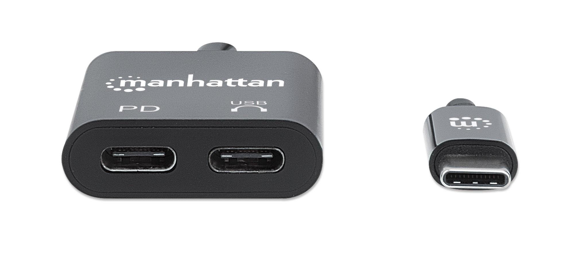 Adattatore Audio USB-C™ Maschio 2x USB-C™ Femmina MANHATTAN - immagine 3
