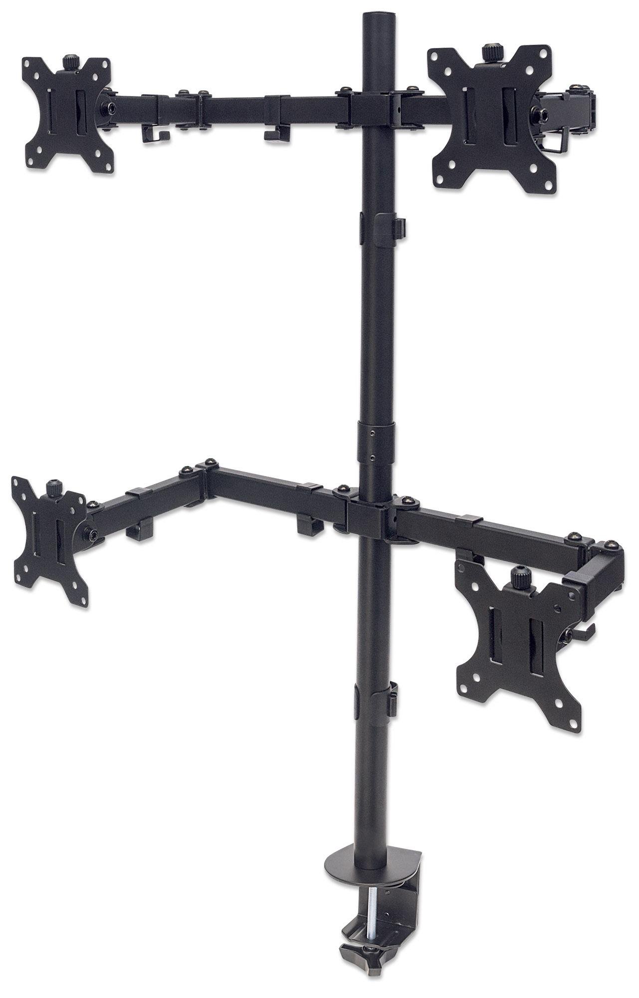 Supporto da Scrivania per 4 Monitor 13-32'' con Morsetto MANHATTAN - immagine 4