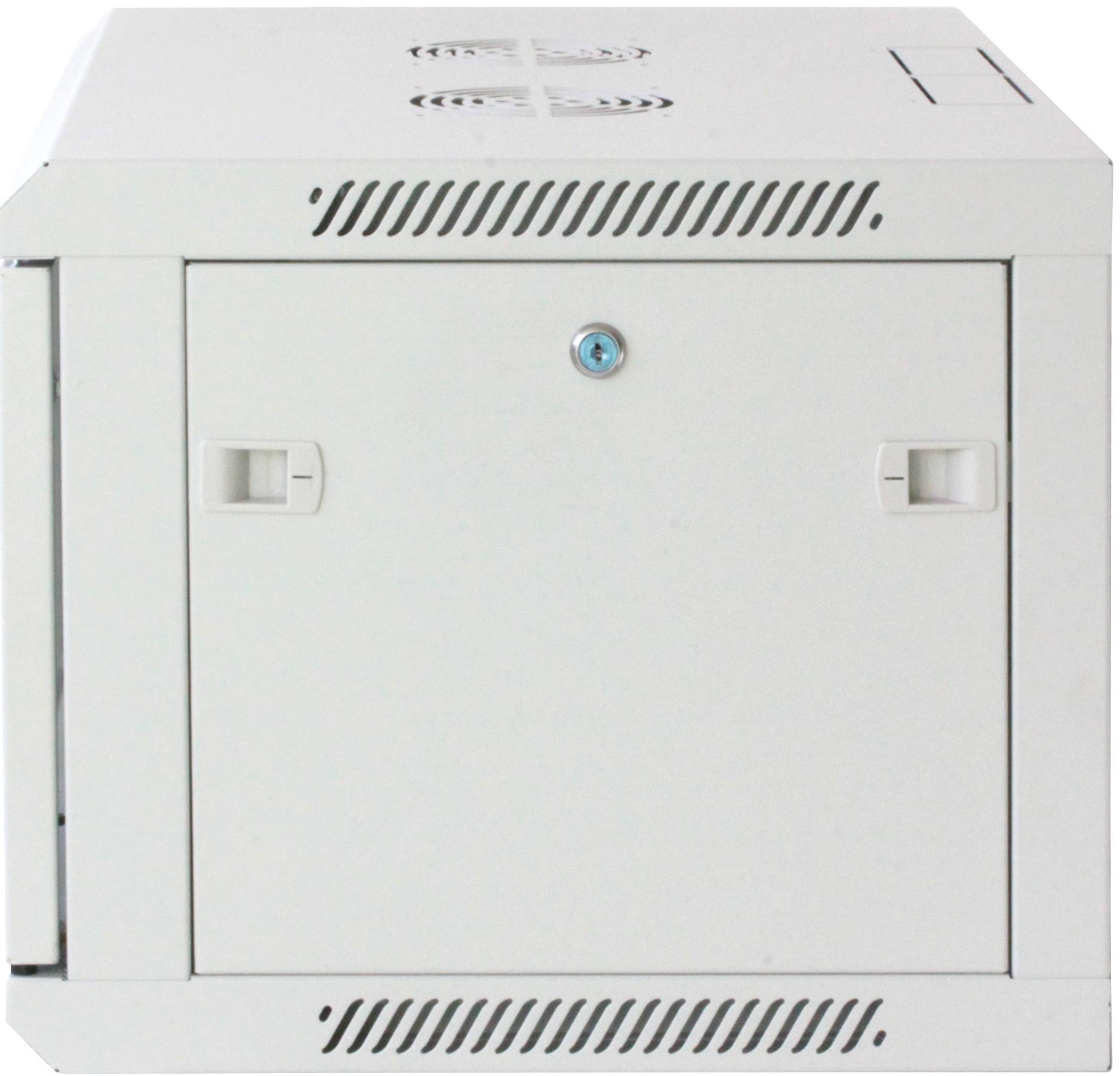 Armadio Rack 19'' a muro 6 unità sezione unica prof. 600mm Grigio INTELLINET - immagine 4