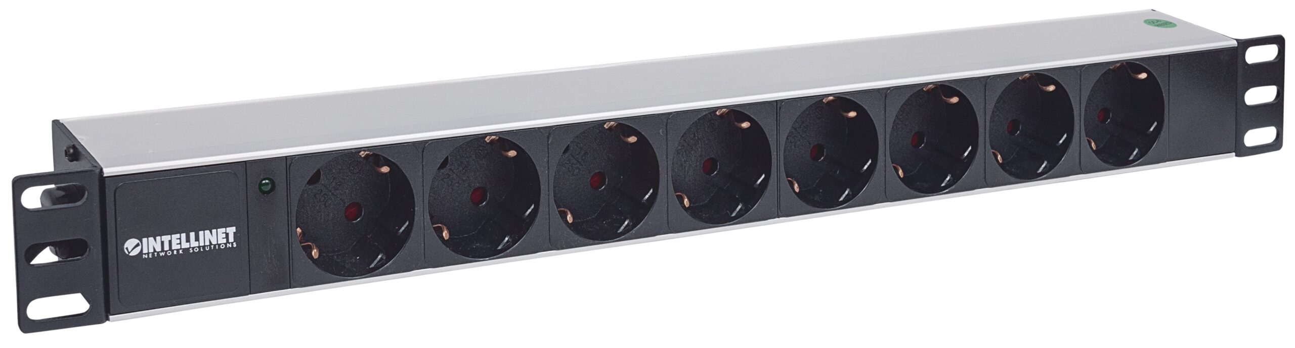 Multipresa per Rack 19'' 8 posti Spina Schuko Angolata 1U INTELLINET - immagine 4