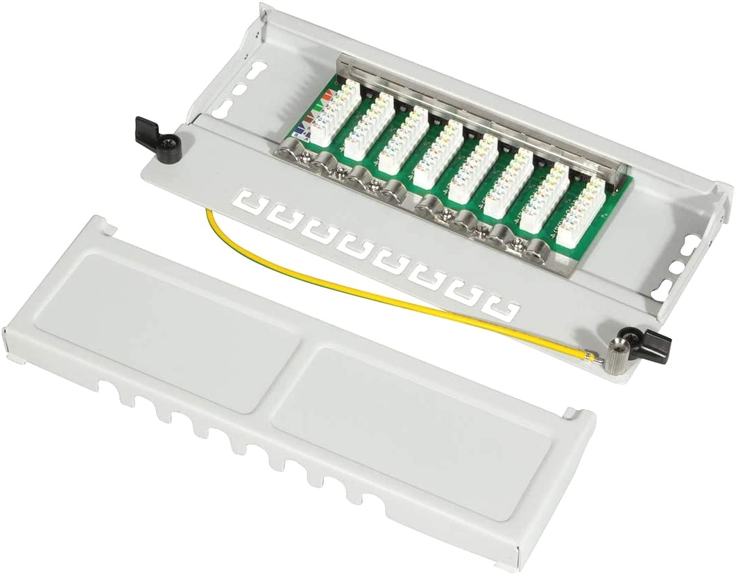 Mini Panello Patch Cat.6, schermato, 0,5U, 8 Porte, Grigio LOGILINK - immagine 4