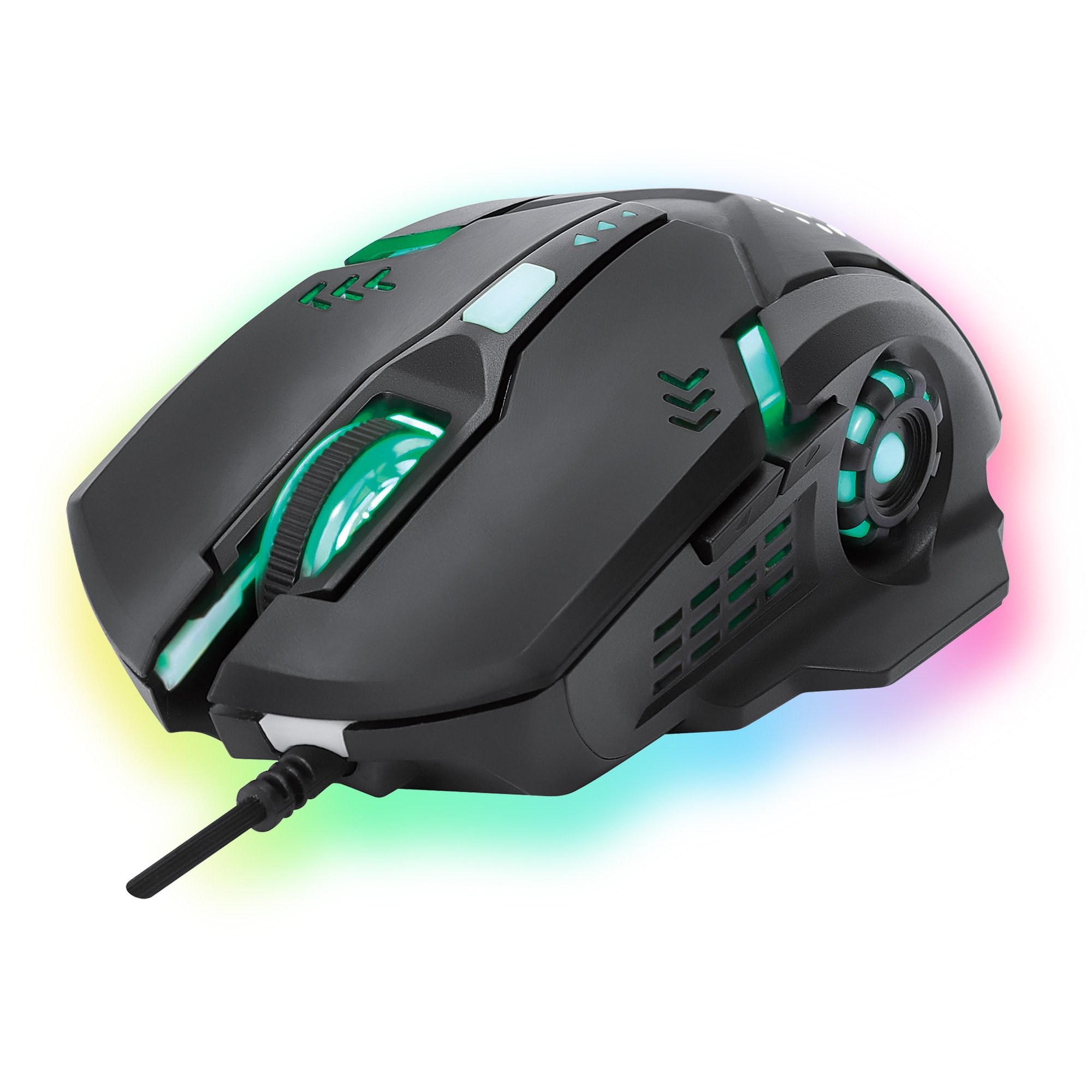 Mouse Ottico Gaming USB 3200dpi Retroilluminazione LED RGB MANHATTAN - immagine 3