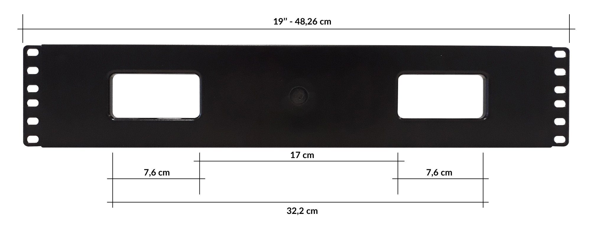 Pannello Passacavi 19'' 2U con Coperchio TECHLY PROFESSIONAL - immagine 4