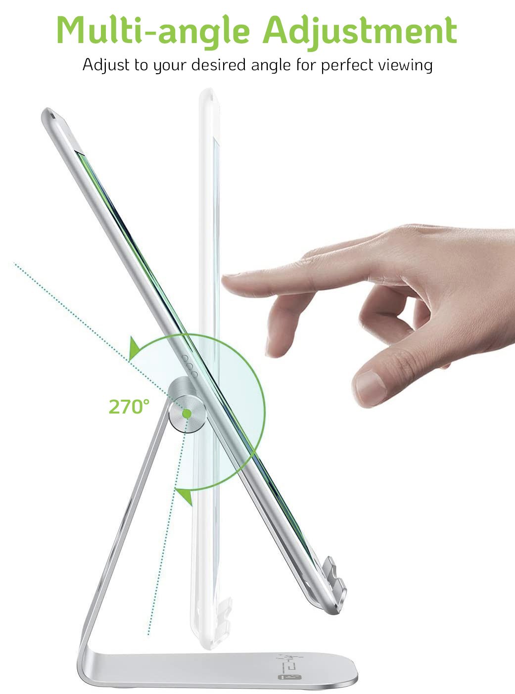 Supporto Porta Smartphone e Tablet Universale e Regolabile da Scrivania TECHLY - immagine 4