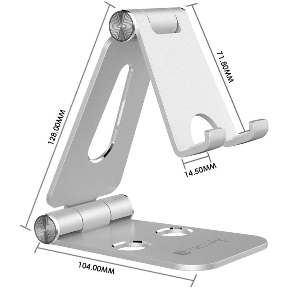 Supporto Regolabile e Pieghevole Porta Smartphone Tablet da Scrivania TECHLY - immagine 4