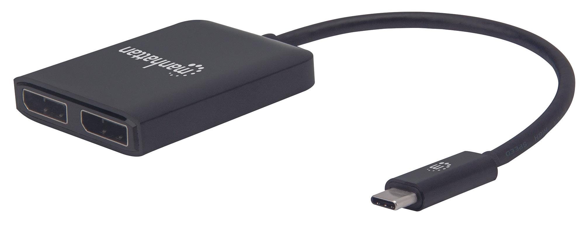 Adattatore Convertitore USB-C™ a 2x DisplayPort Hub MST MANHATTAN