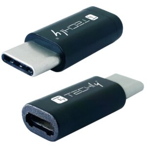 Mini Convertitore Adattatore USB-C&trade; Maschio a Micro USB Femmina TECHLY