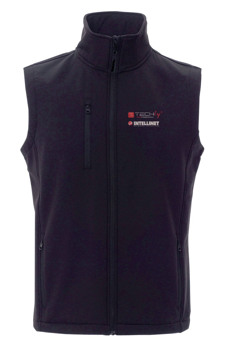 Smanicato da uomo Nero taglia L con loghi Techly Professional e Intellinet TECHLY